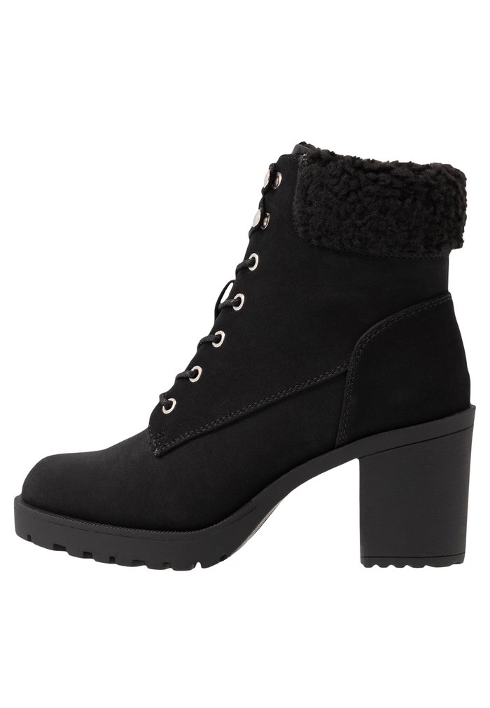 Bottines Anna Field Plateforme Block heel platform Zip UP Noir Femme | ZWM-8318167